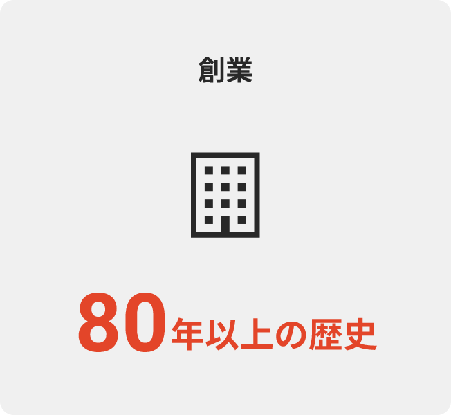 創業 80年以上の歴史